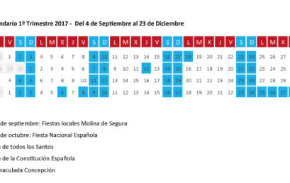 Calendario lectivo en British Academy